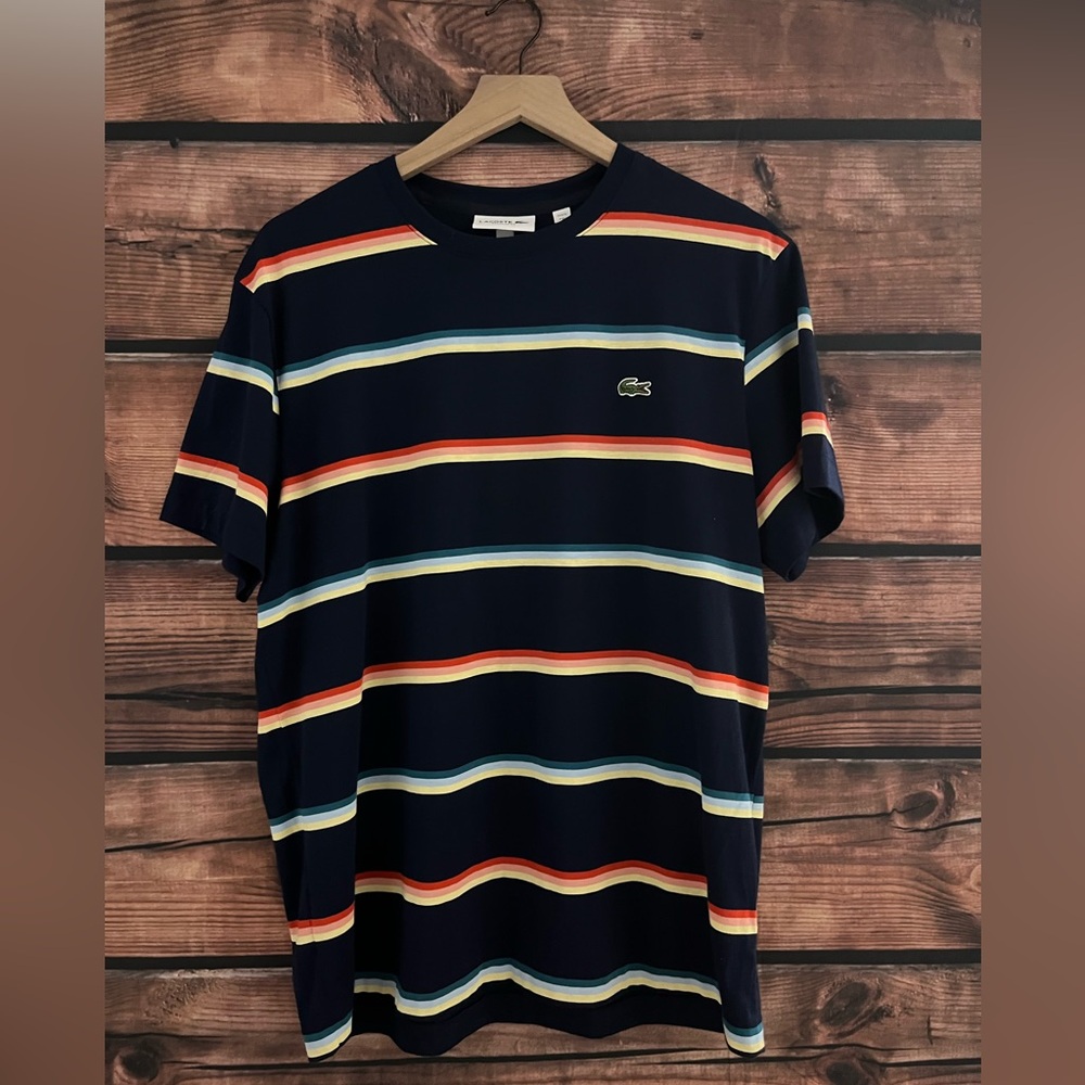 Lacoste striped t shirt size L